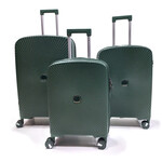 Set Valijas Flb Pp Verde Oscuro 20 24 28 168 4Ruedas